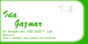 ida gazmar business card